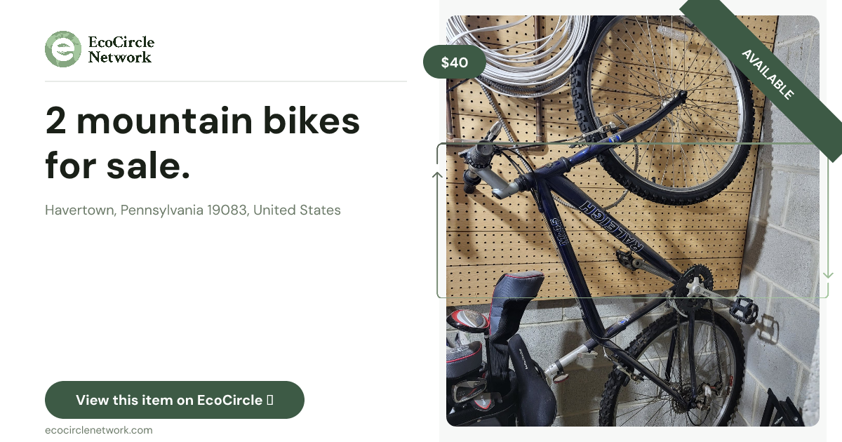 2 mountain bikes for sale.