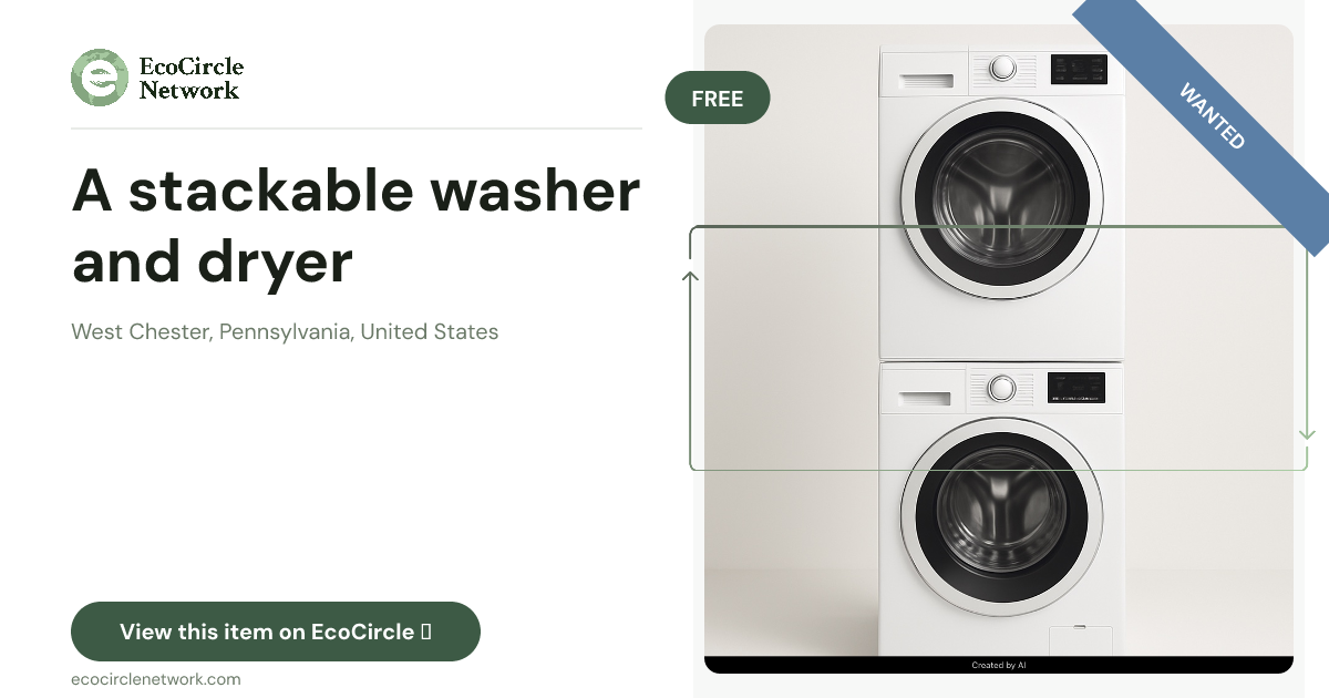 A stackable washer and dryer