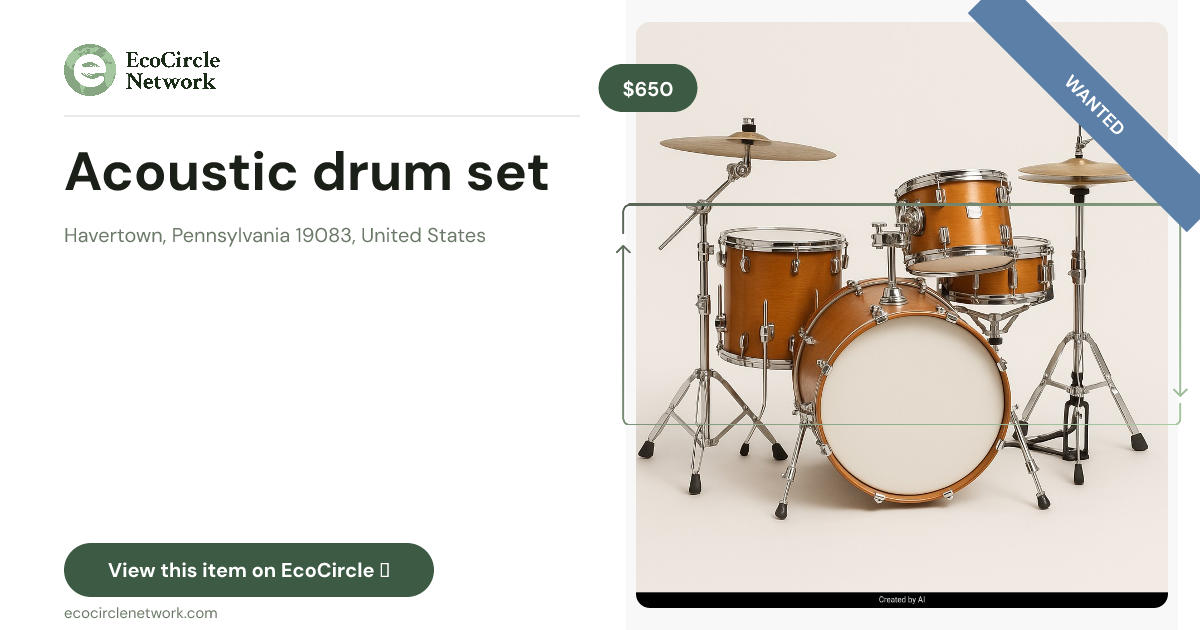 Acoustic drum set