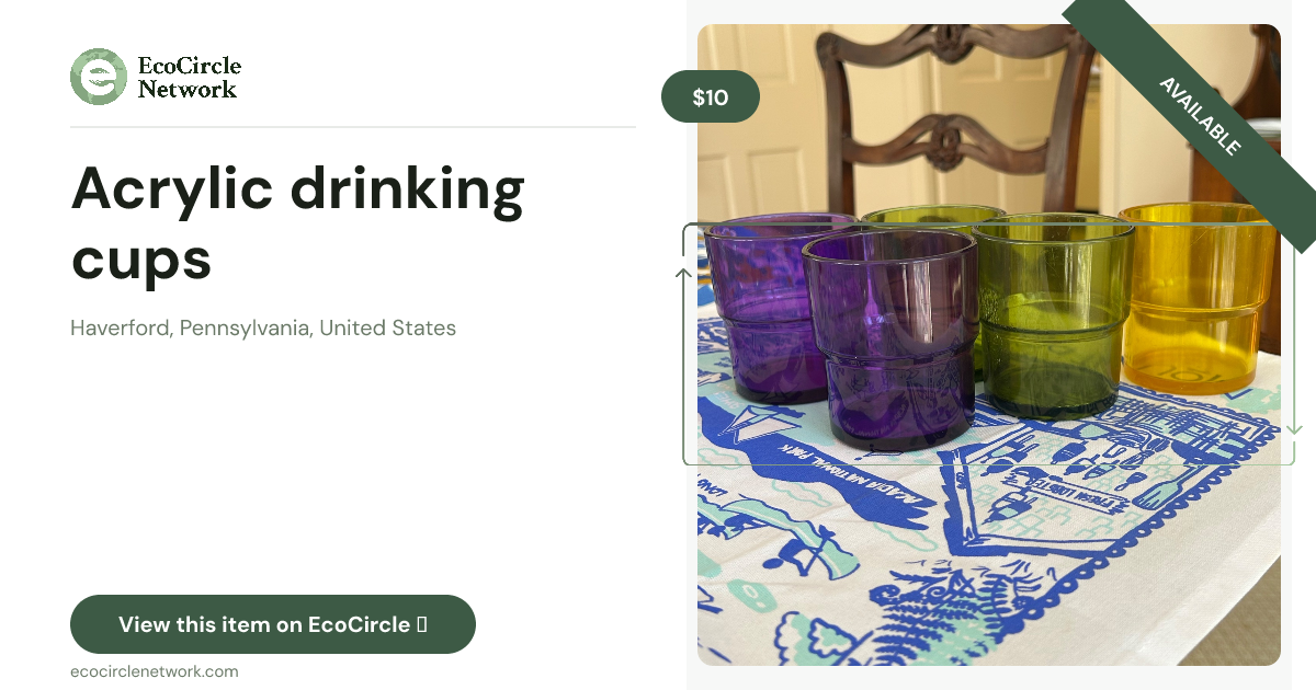 Acrylic drinking cups