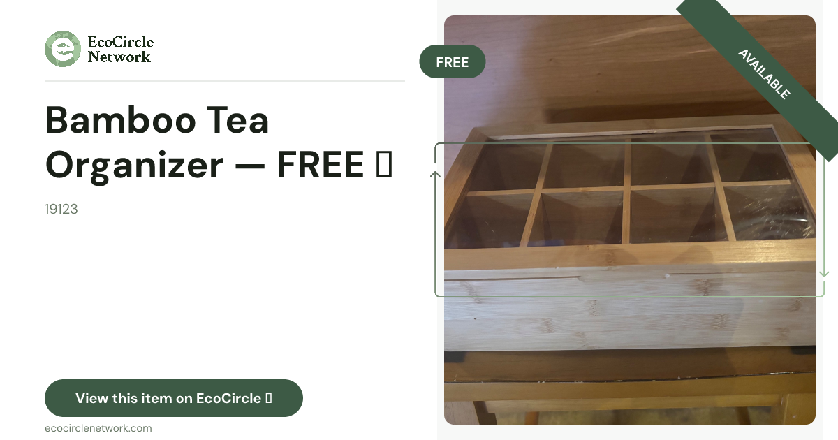 Bamboo Tea Organizer — FREE 🍵 in 19123