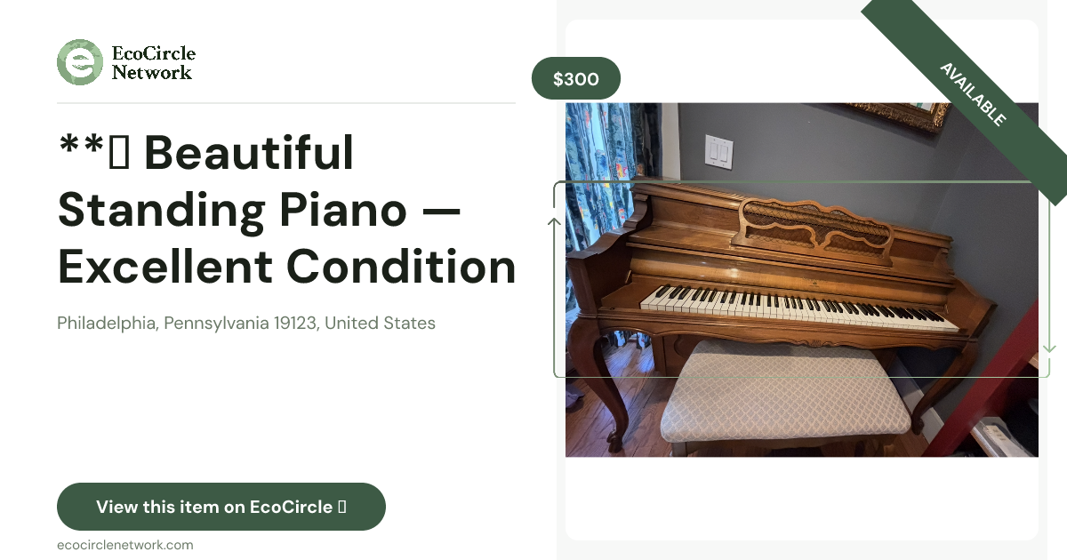 **🎹 Beautiful Standing Piano — Excellent Condition