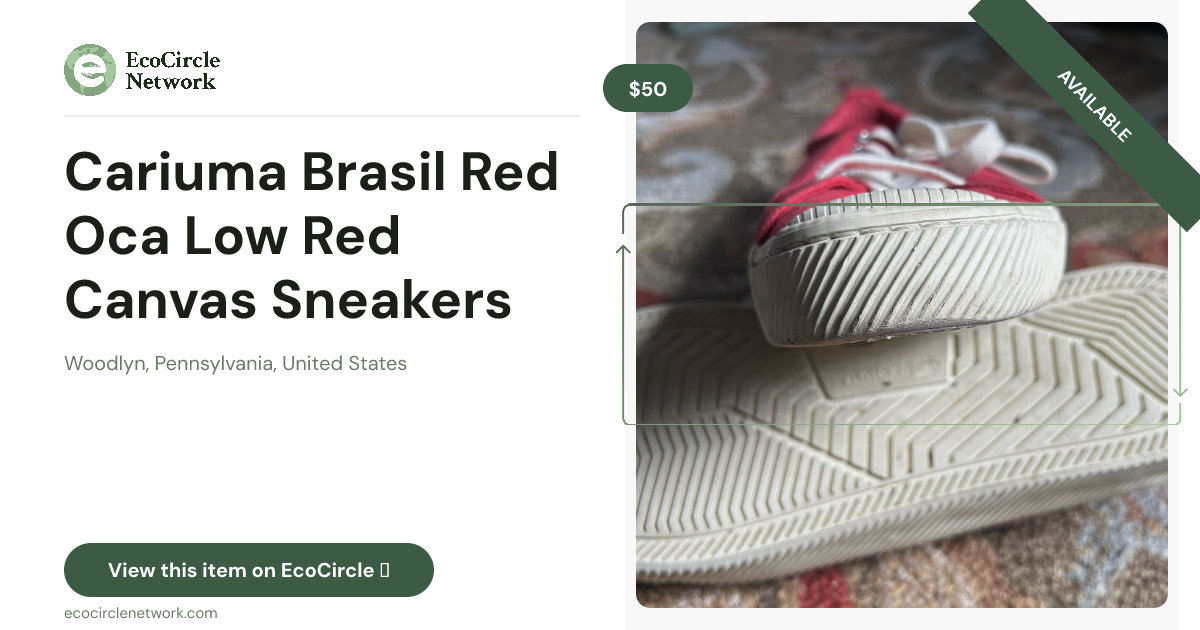 Cariuma Brasil Red Oca Low Red Canvas Sneakers