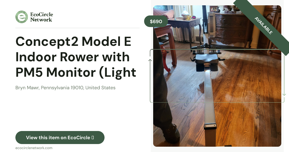 Concept2 Model E Indoor Rower with PM5 Monitor (Light Gra...