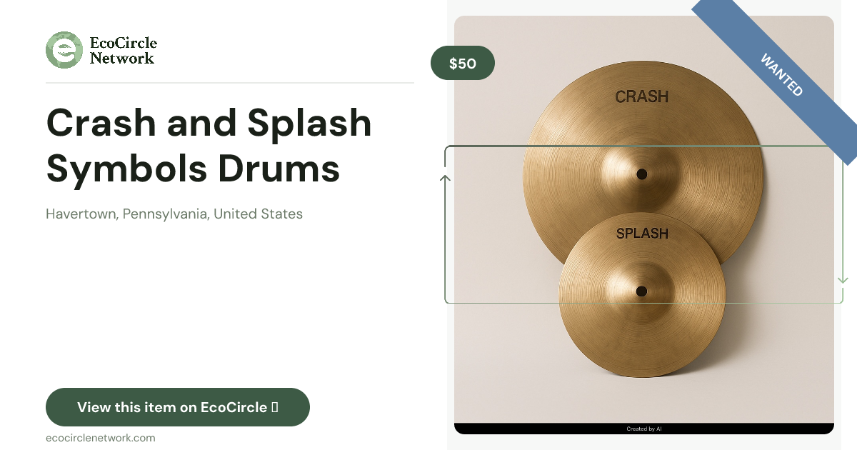Crash and Splash Symbols Drums in Havertown, Pennsylvania