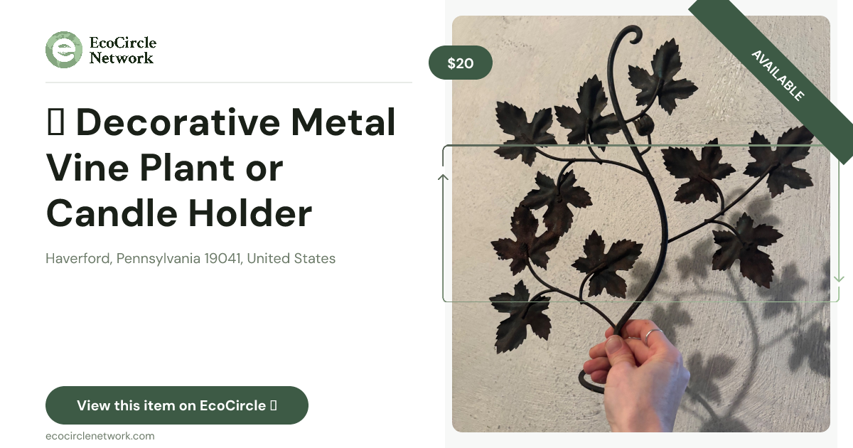 🌿 Decorative Metal Vine Plant or Candle Holder