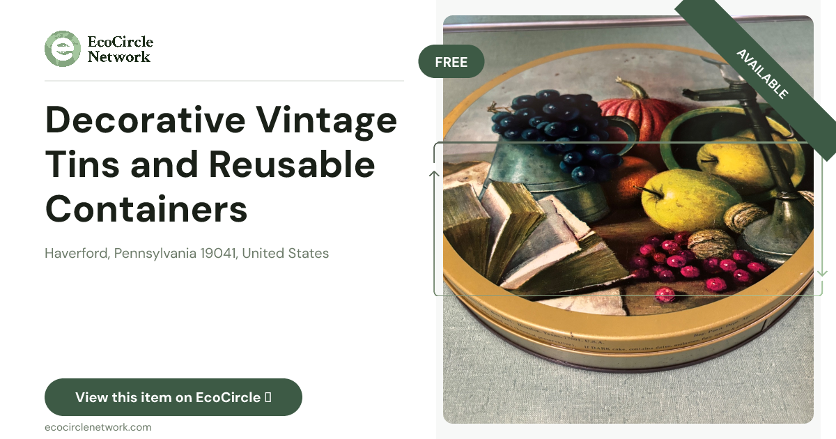 Decorative Vintage Tins and Reusable Containers