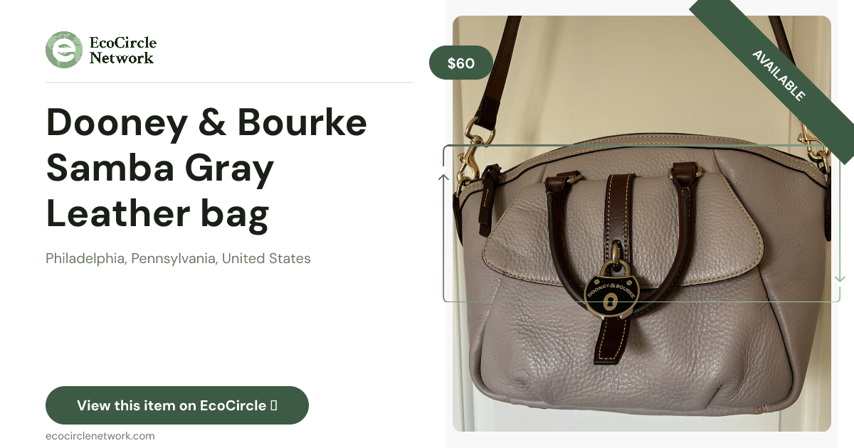 Dooney & Bourke Samba Gray Leather bag