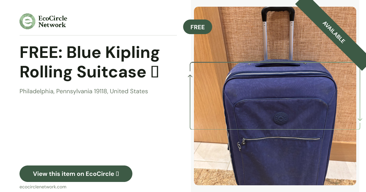 FREE: Blue Kipling Rolling Suitcase 💙