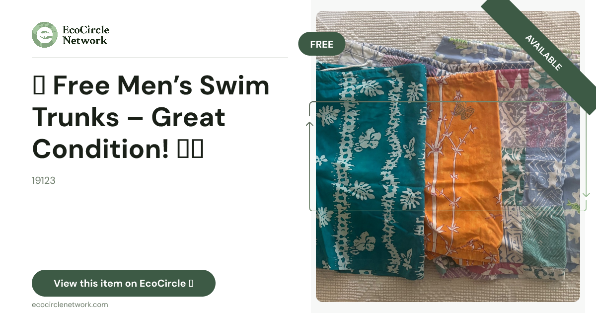 🌊 Free Men’s Swim Trunks – Great Condition! 🏖️