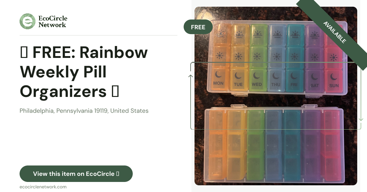 🌈 FREE: Rainbow Weekly Pill Organizers 🌈