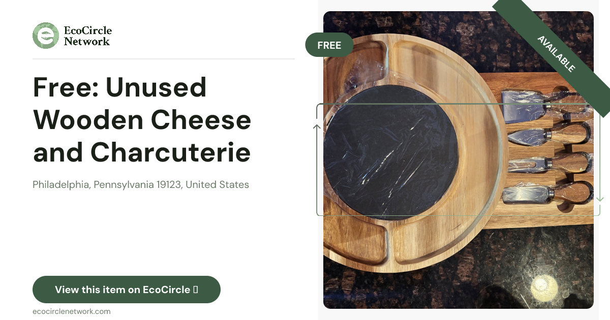 Free: Unused Wooden Cheese and Charcuterie Board Set in P...