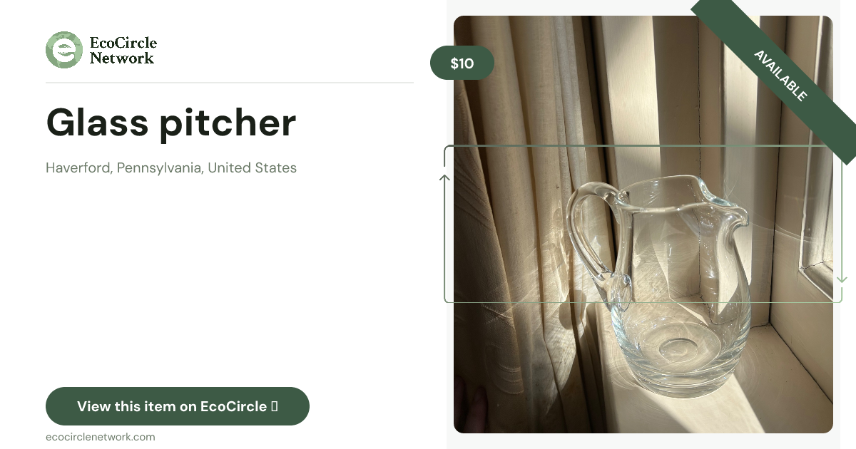 Glass pitcher