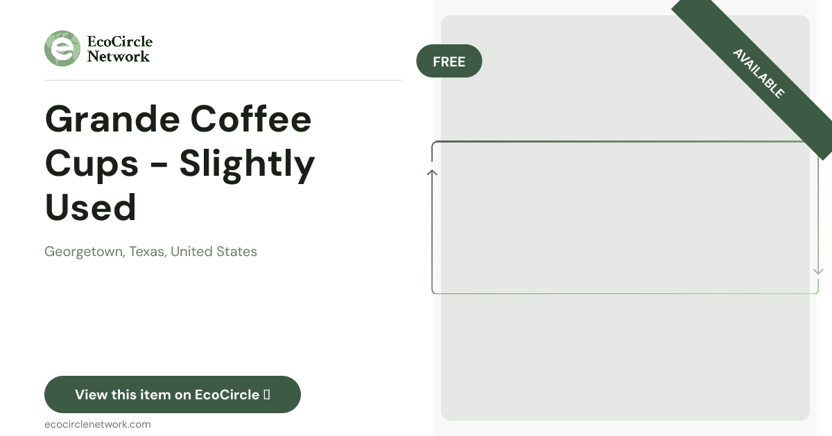 Grande Coffee Cups - Slightly Used