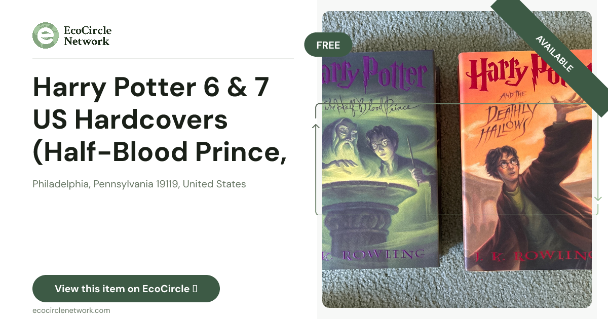 Harry Potter 6 & 7 US Hardcovers (Half-Blood Prince, Deat...