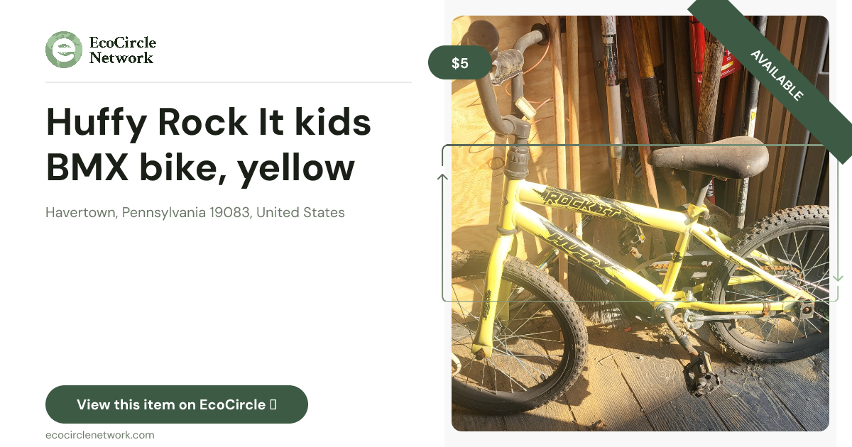 Huffy Rock It kids BMX bike, yellow