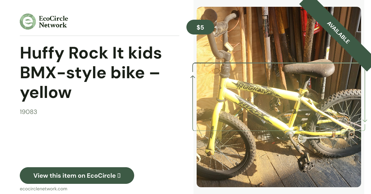 Huffy Rock It kids BMX-style bike – yellow
