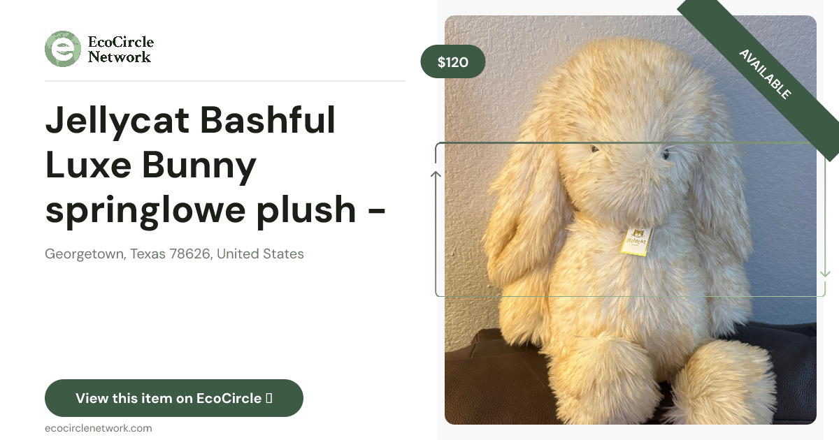 Jellycat Bashful Luxe Bunny springlowe plush - cream/white