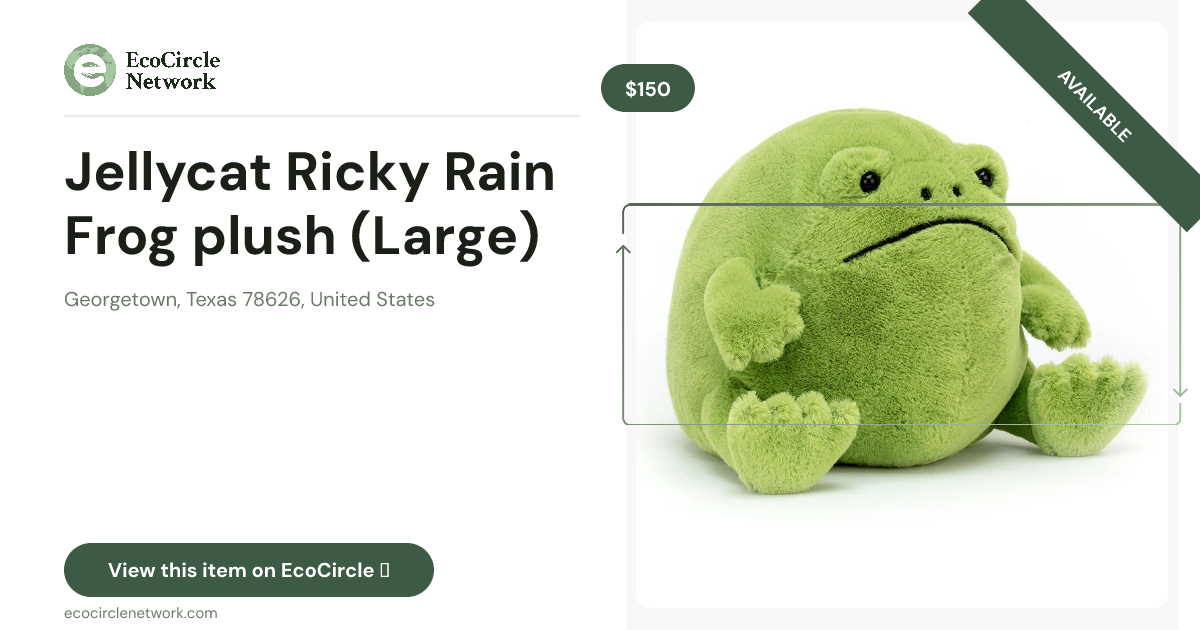Jellycat Ricky Rain Frog plush (Large)