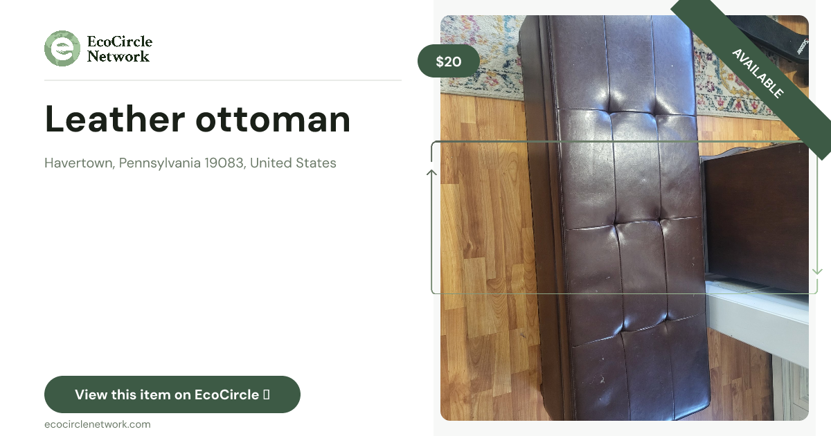 Leather ottoman