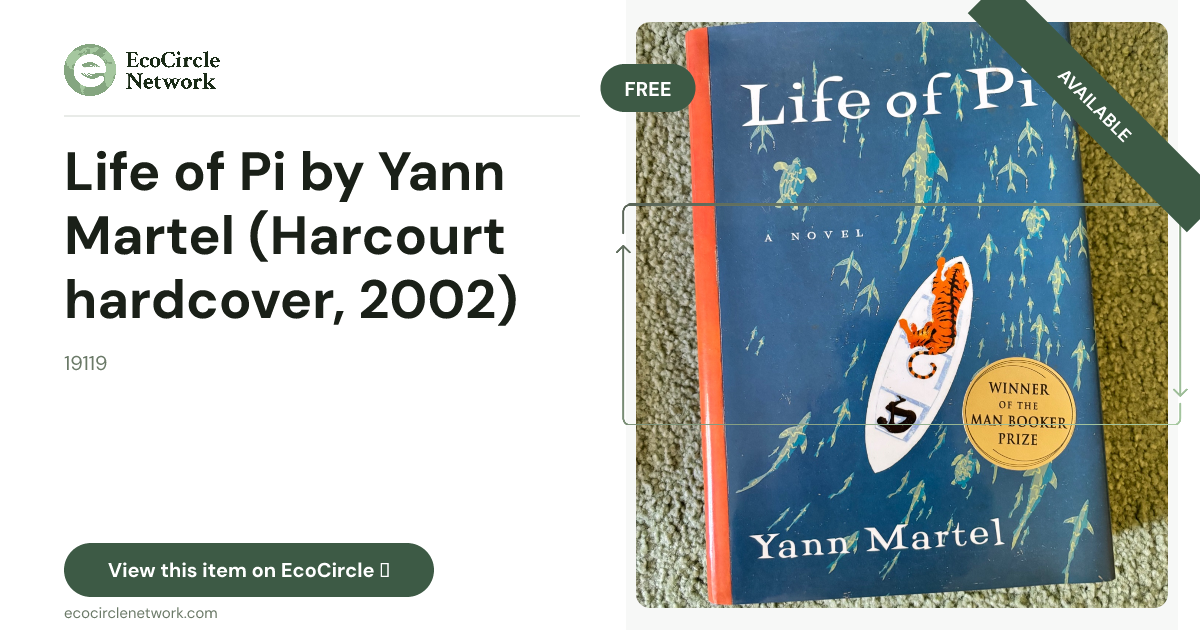 Life of Pi by Yann Martel (Harcourt hardcover, 2002) in 1...