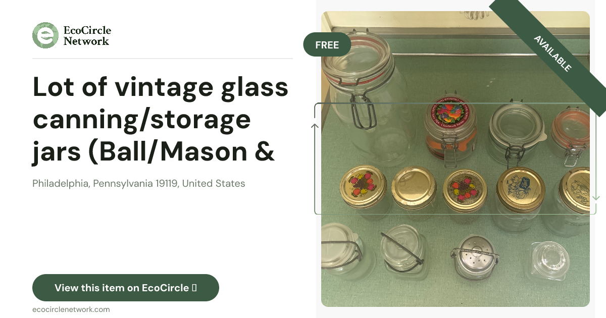 Lot of vintage glass canning/storage jars (Ball/Mason & clip-top)