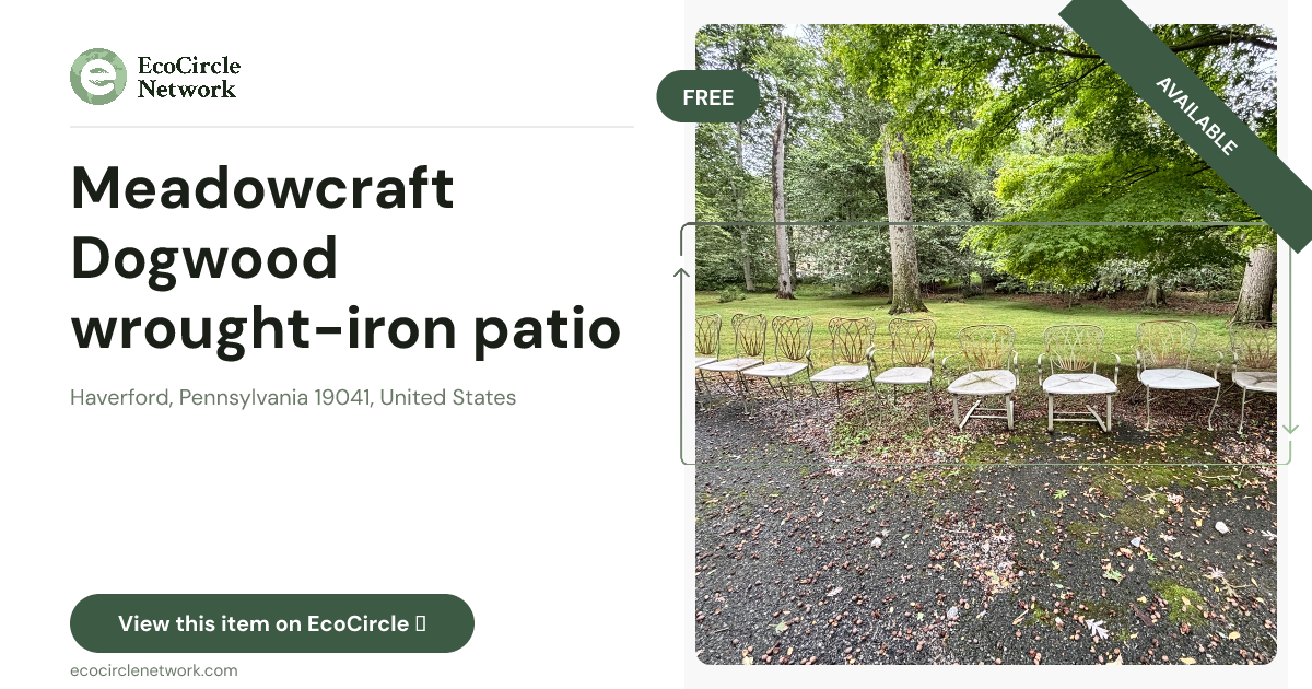 Meadowcraft Dogwood wrought-iron patio chairs (vintage) i...