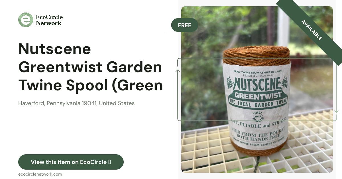 Nutscene Greentwist Garden Twine Spool (Green Jute)