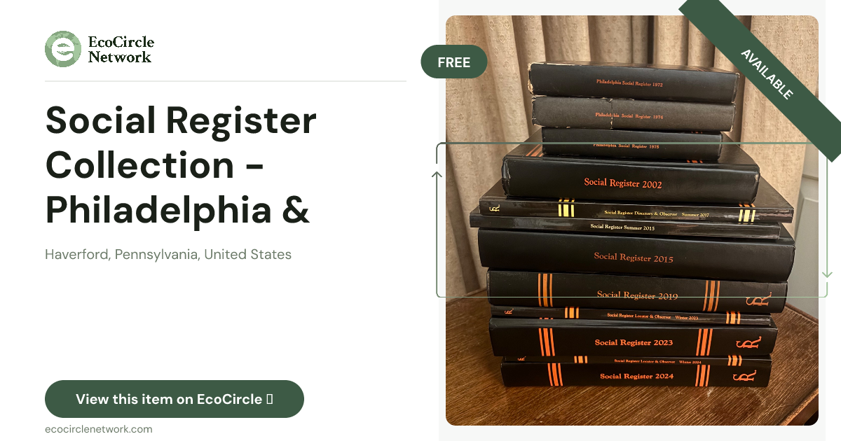 Social Register Collection - Philadelphia & National Edit...