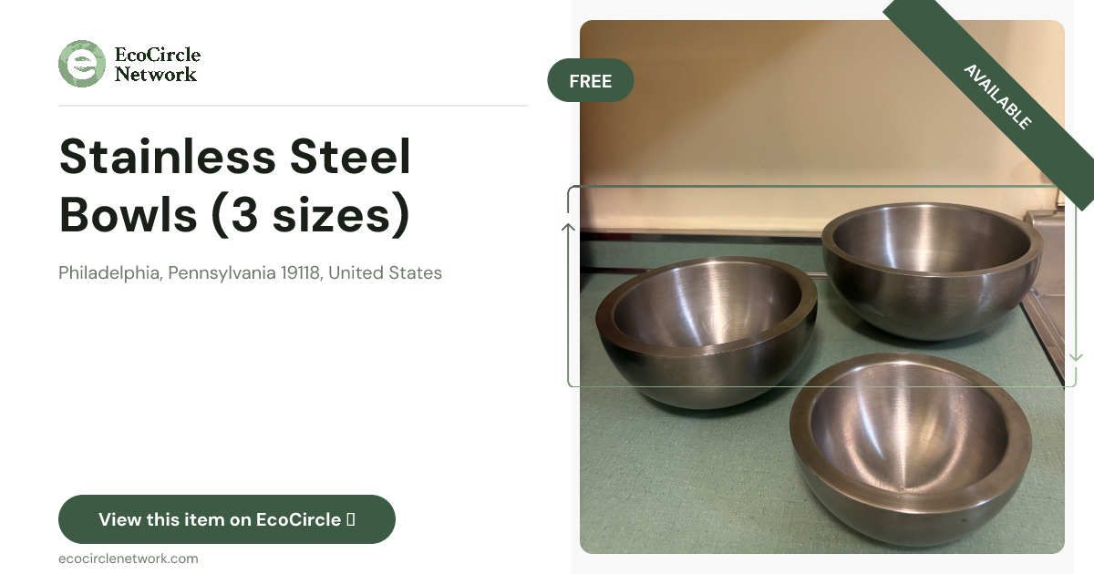 Stainless Steel Bowls (3 sizes) in Philadelphia, Pennsylv...