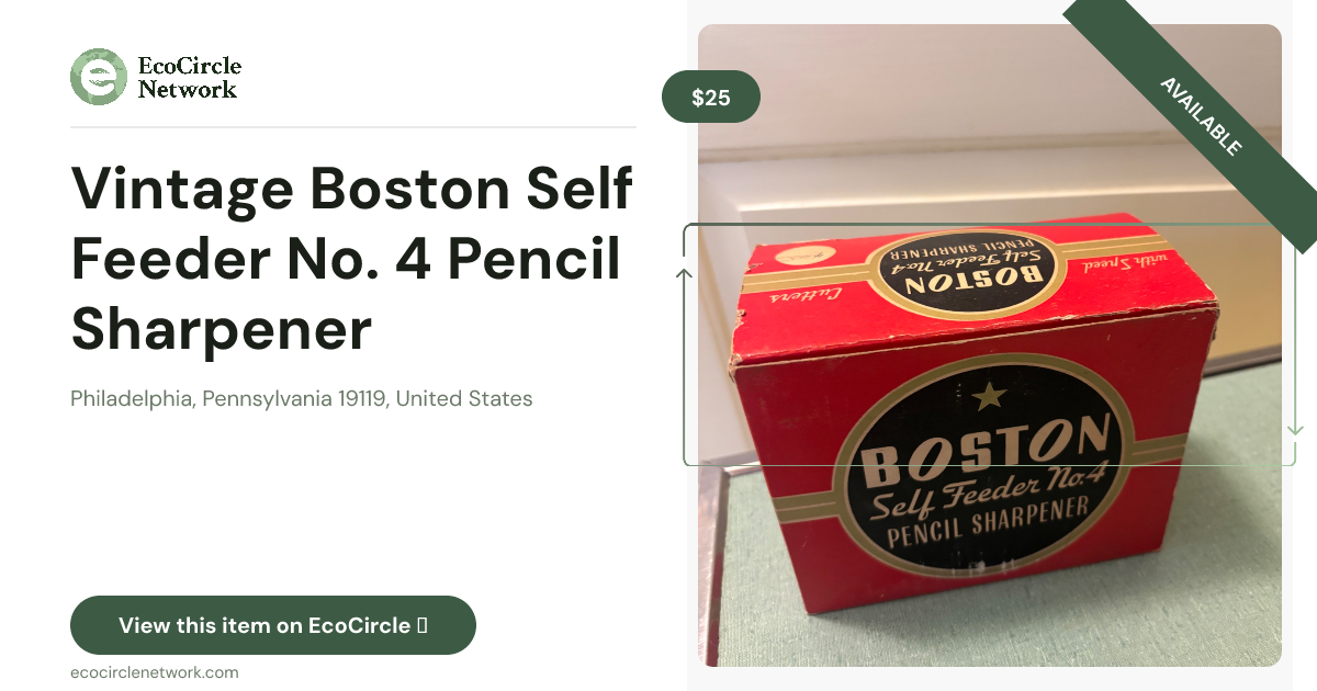 Vintage Boston Self Feeder No. 4 Pencil Sharpener