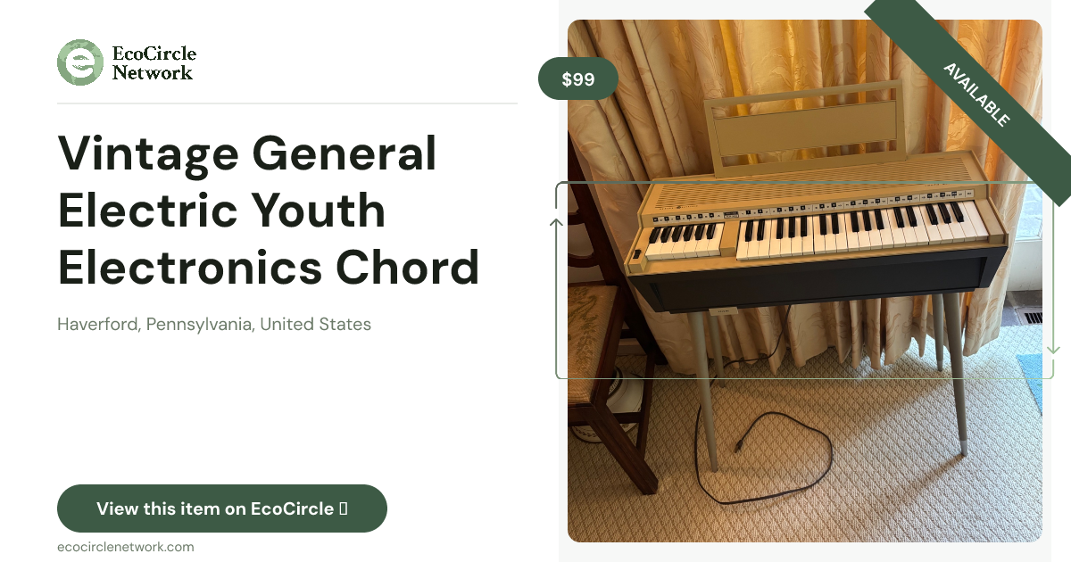 Vintage General Electric Youth Electronics Chord Organ – ...