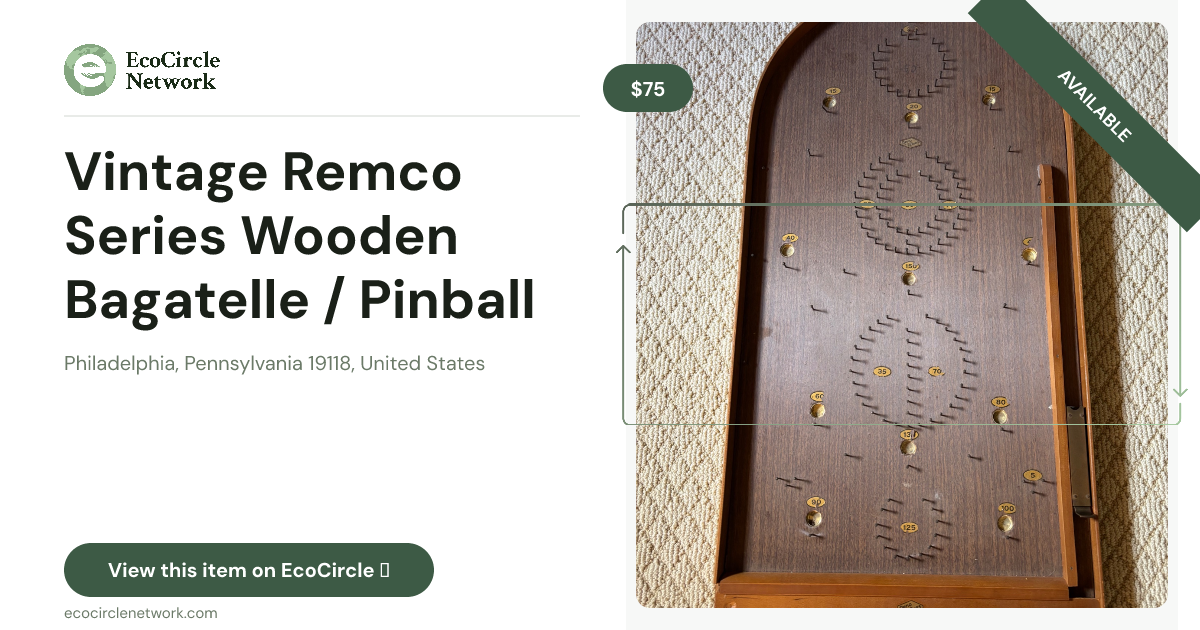 Vintage Remco Series Wooden Bagatelle / Pinball Game