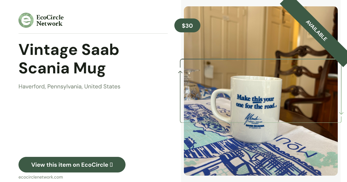Vintage Saab Scania Mug