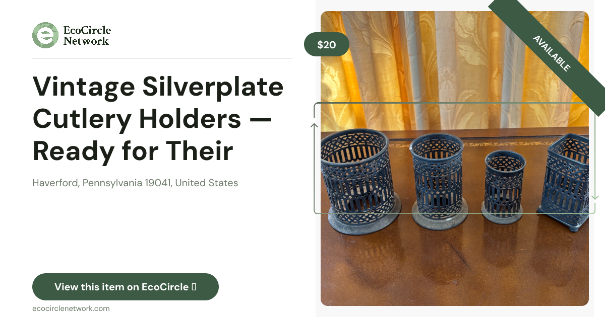 Vintage Silverplate Cutlery Holders — Ready for Their Next Chapter