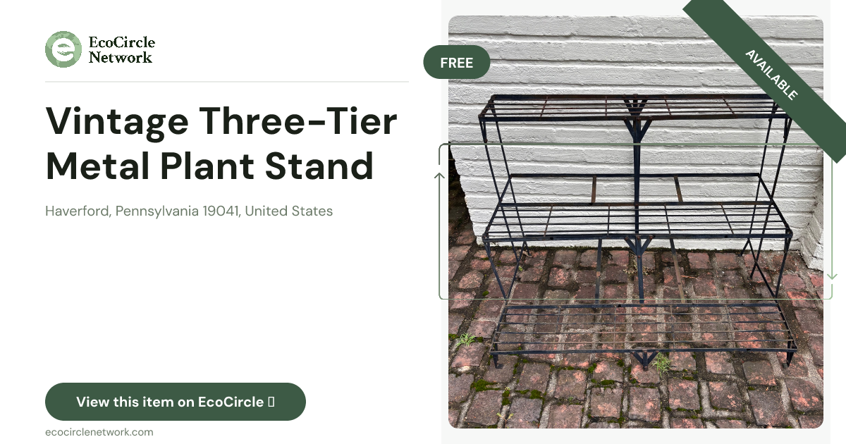 Vintage Three-Tier Metal Plant Stand in Haverford, Pennsy...
