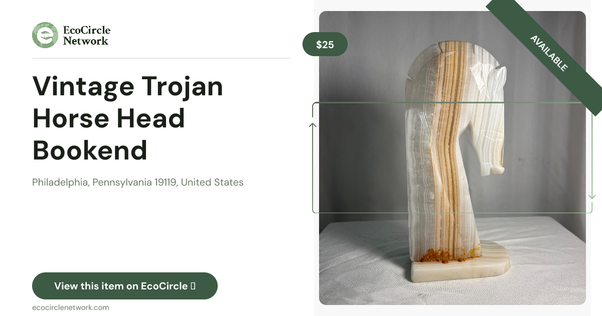 Vintage Trojan Horse Head Bookend